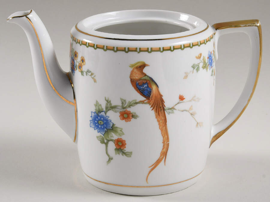 Golden Pheasant (Round) Teapot No Lid by Altrohlau-1