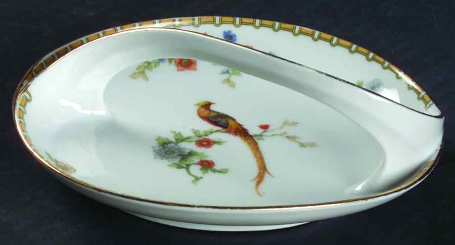 Golden Pheasant (Round) Handled Candy Dish by Altrohlau-1