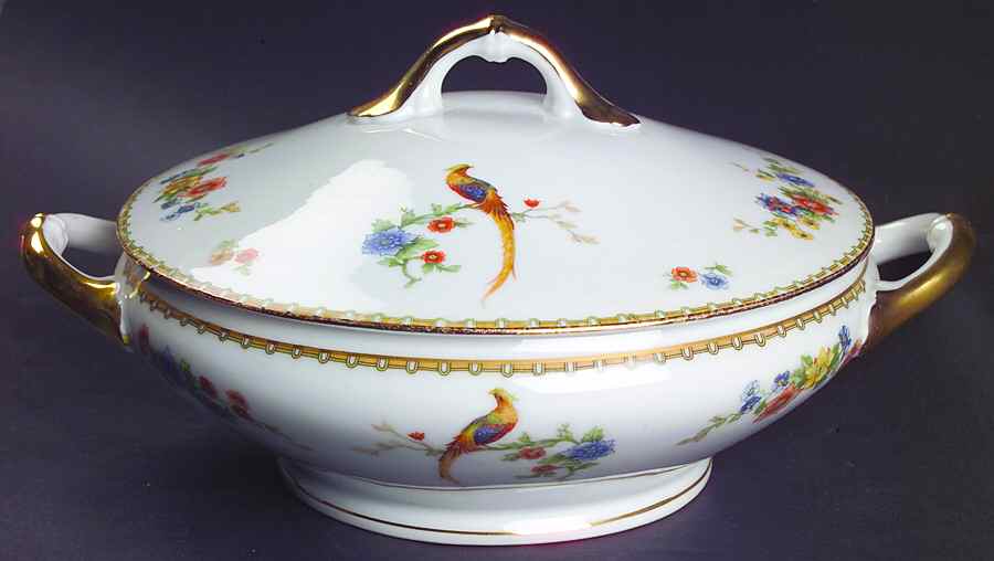 Golden Pheasant (Round) Round Covered Vegetable by Altrohlau-1