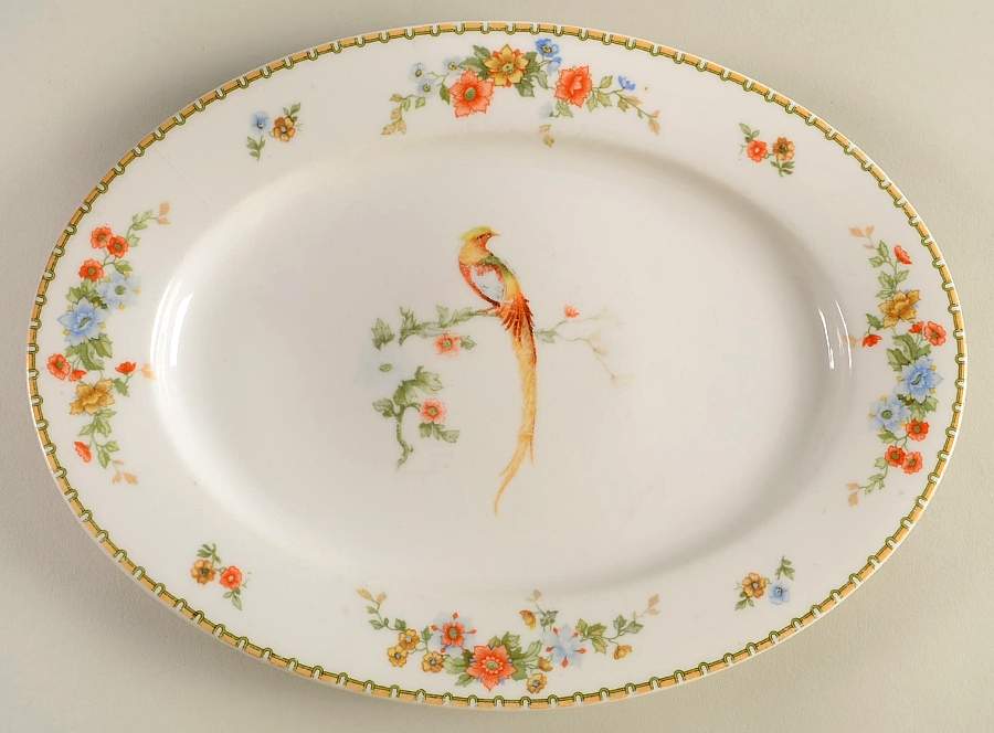 Golden Pheasant (Round) 11" Oval Serving Platter by Altrohlau-1