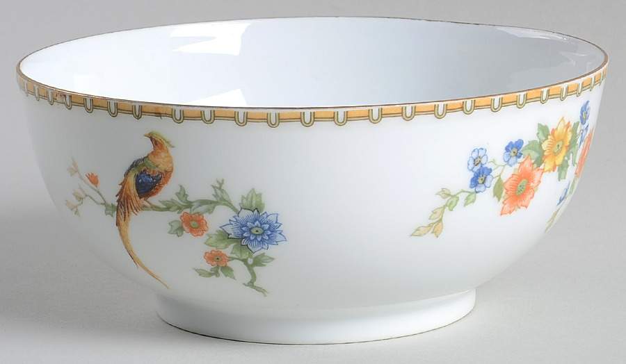 Golden Pheasant (Round) Cranberry Bowl by Altrohlau-1