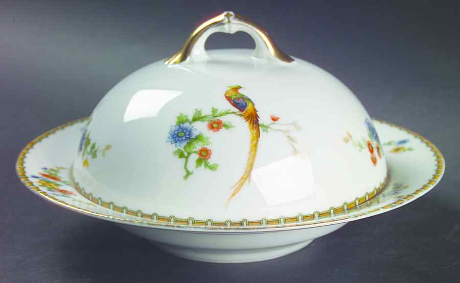 Golden Pheasant (Round) Round Covered Butter by Altrohlau-1