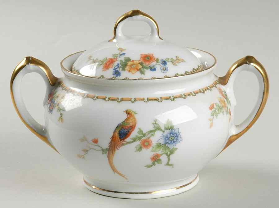 Golden Pheasant (Round) Sugar Bowl & Lid by Altrohlau-1