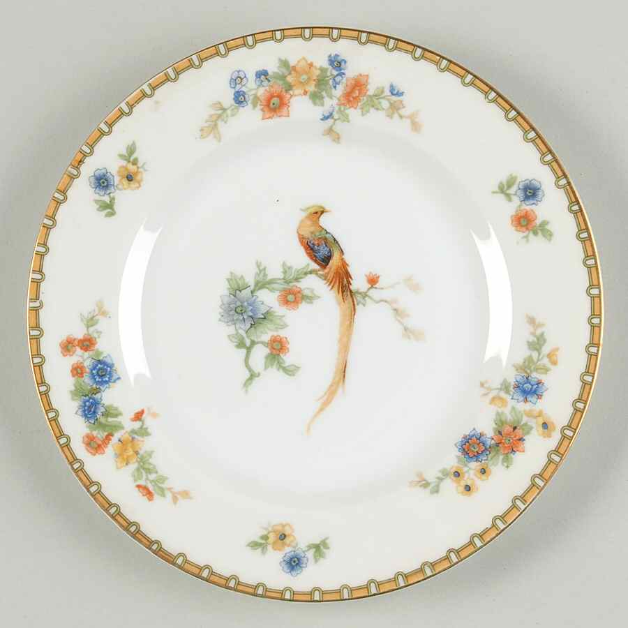 Golden Pheasant (Round) Bread & Butter Plate by Altrohlau-1