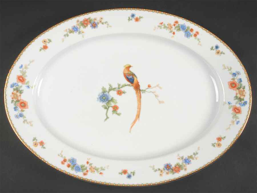 Golden Pheasant (Round) 16" Oval Serving Platter by Altrohlau-1