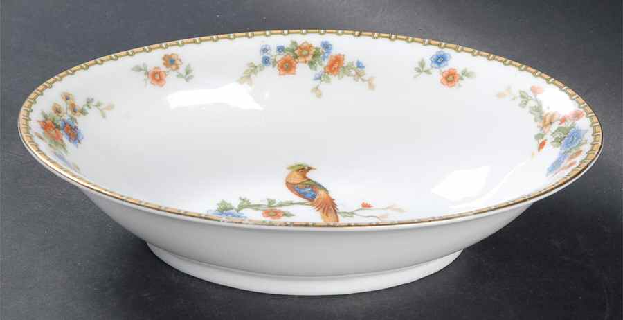 Golden Pheasant (Round) 9" Oval Vegetable Bowl by Altrohlau-1
