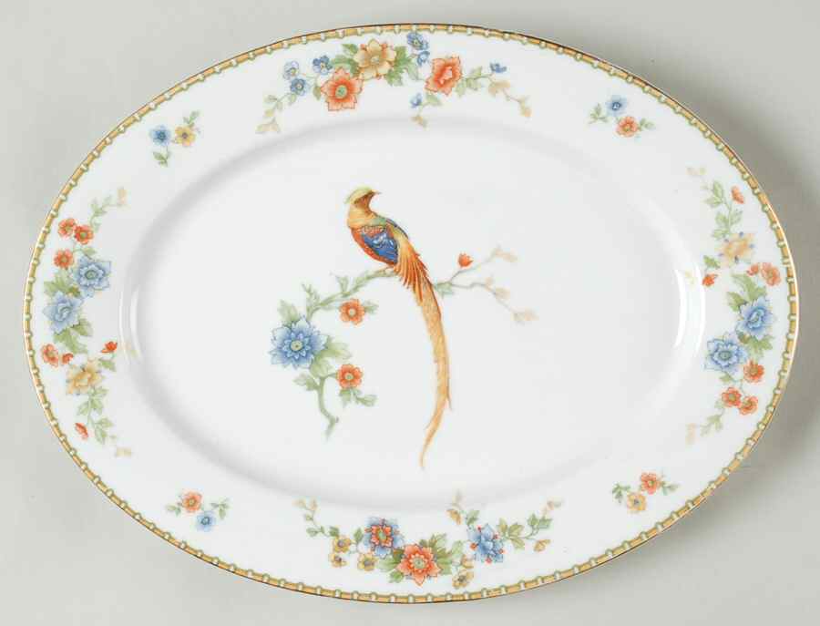 Golden Pheasant (Round) 13" Oval Serving Platter by Altrohlau-1