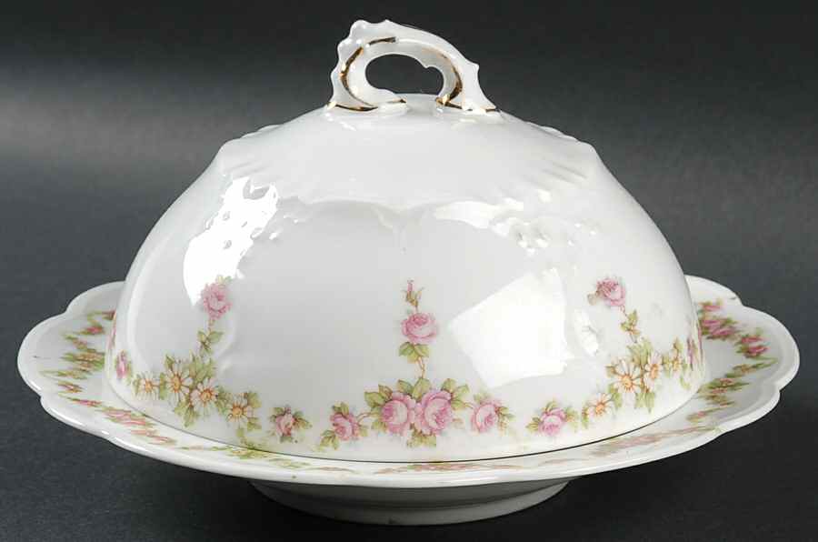 Rose China (Scalloped) Round Covered Butter by Altrohlau-1
