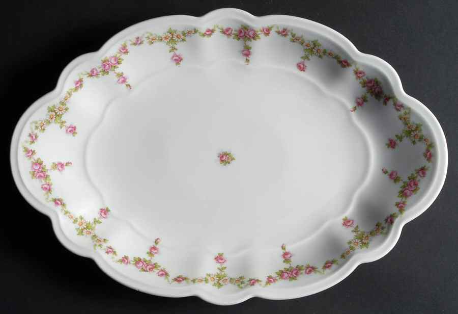 Rose China (Scalloped) 14" Oval Serving Platter by Altrohlau-1