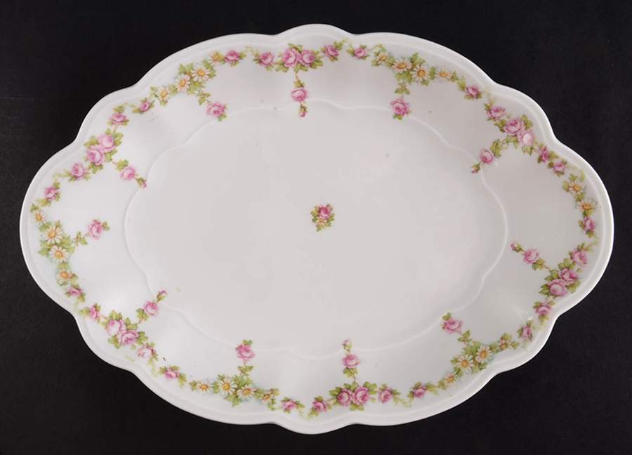Rose China (Scalloped) 11" Oval Serving Platter by Altrohlau-1