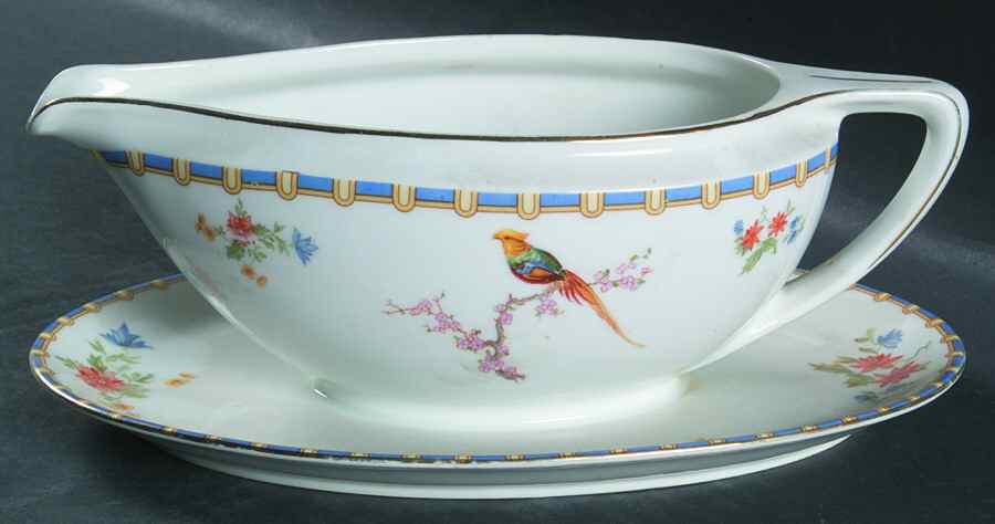Victoria (Round) Gravy Boat with Attached Underplate by Altrohlau-1