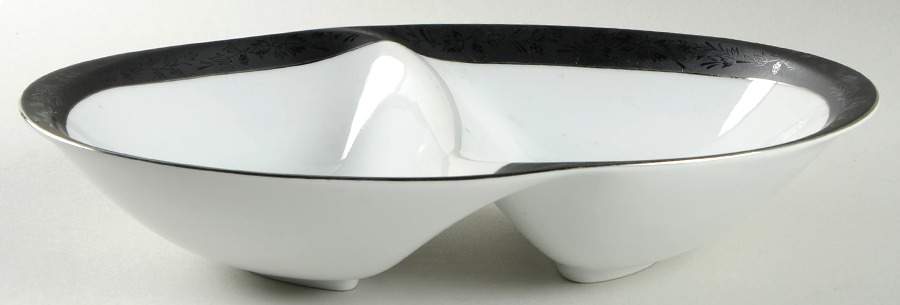 Sonata 11" Oval Divided Vegetable Bowl by American Enterprises-1