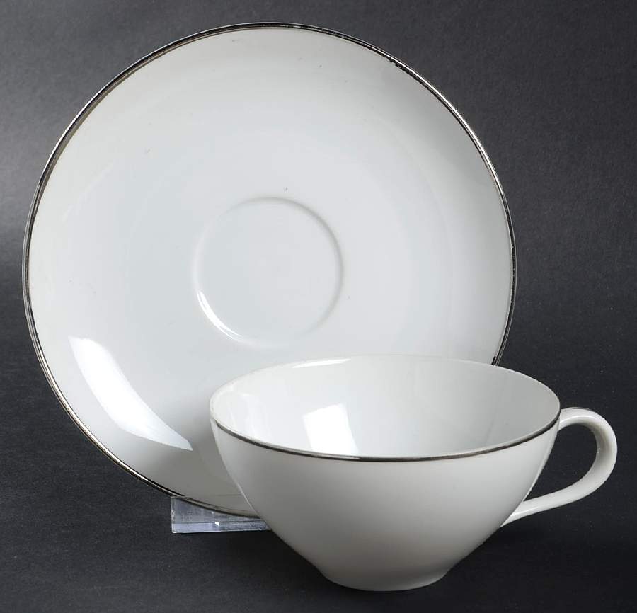 Tiffany Flat Cup & Saucer Set by American Enterprises-1
