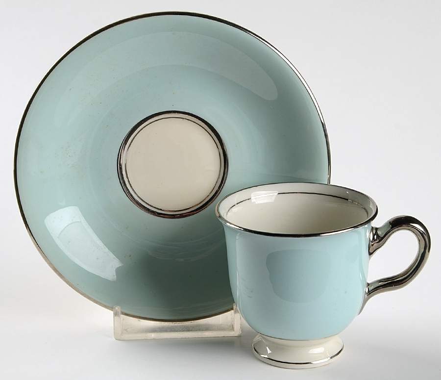 Celestial Footed Demitasse Cup & Saucer Set by American Manor-1
