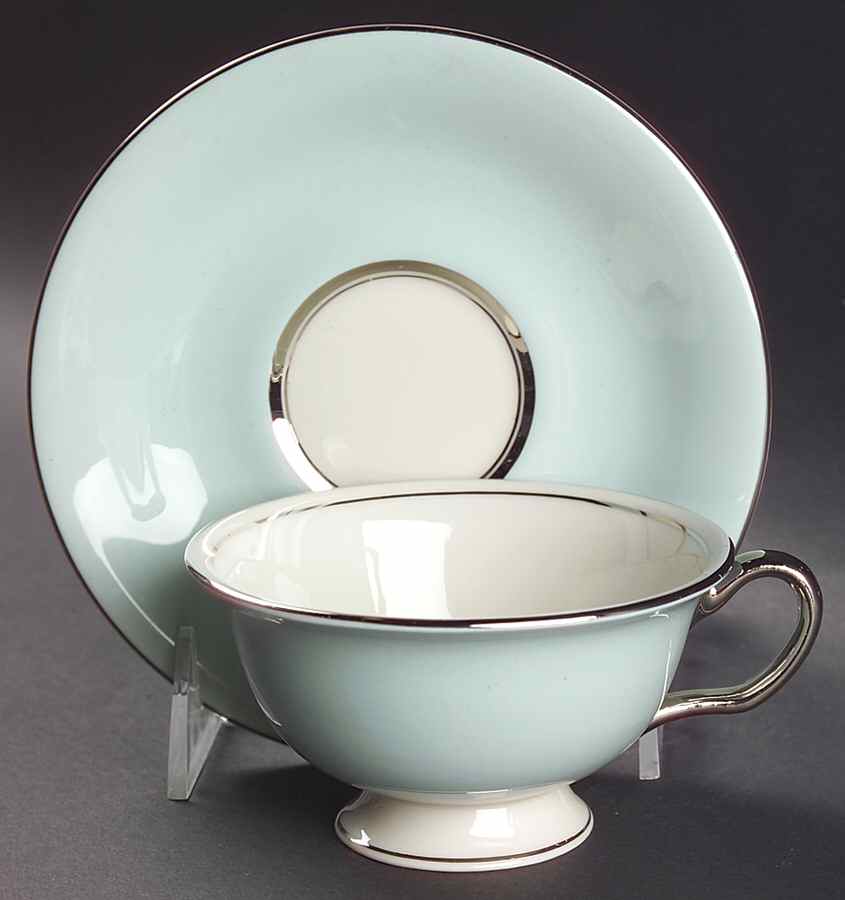 Celestial Footed Cup & Saucer Set by American Manor-1