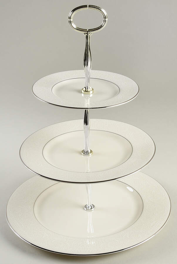 Chantilly 13 7/8"-14 1/4" 3-Tiered Serving Tray(DP,SP,BB) HC by American Manor-1