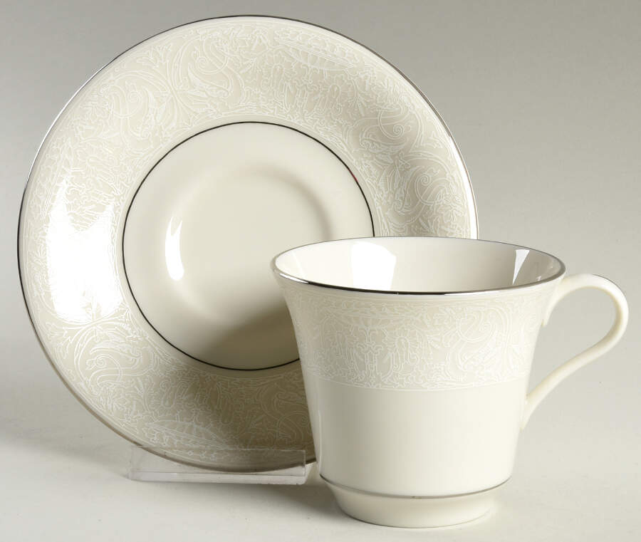 Chantilly Flat Cup & Saucer Set by American Manor-1