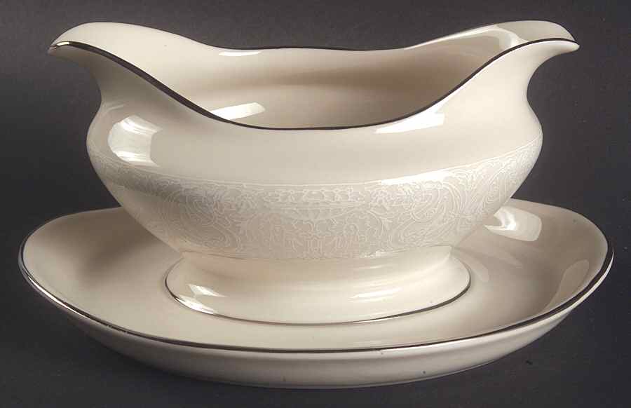 Chantilly Gravy Boat with Attached Underplate by American Manor-1