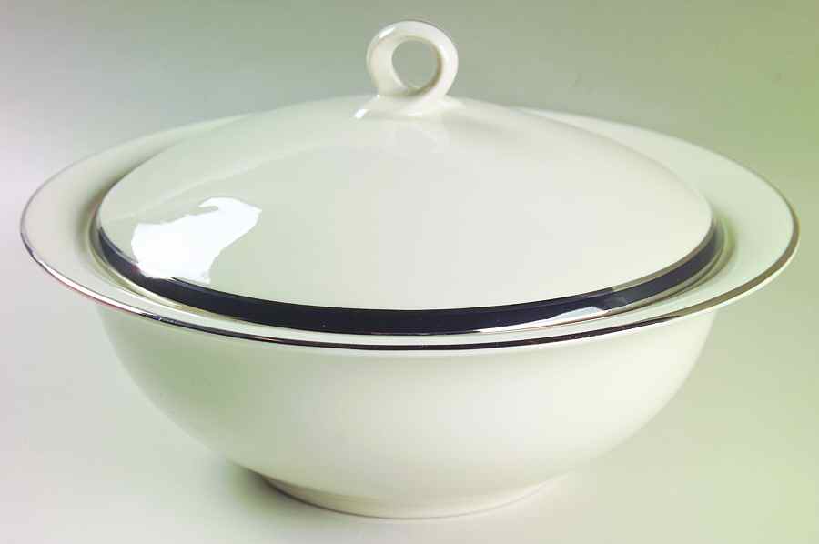 Ebony Round Covered Vegetable by American Manor-1
