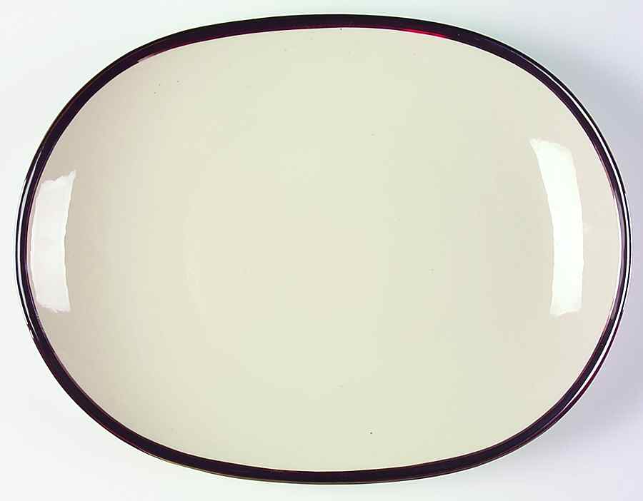 Ebony 14" Oval Serving Platter by American Manor-1