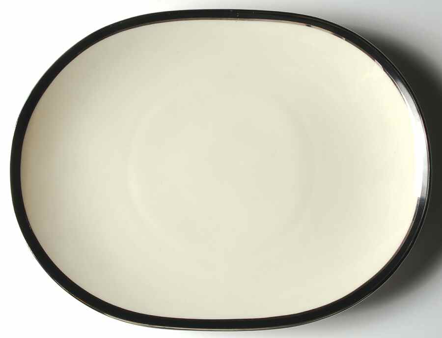 Ebony 13" Oval Serving Platter by American Manor-1