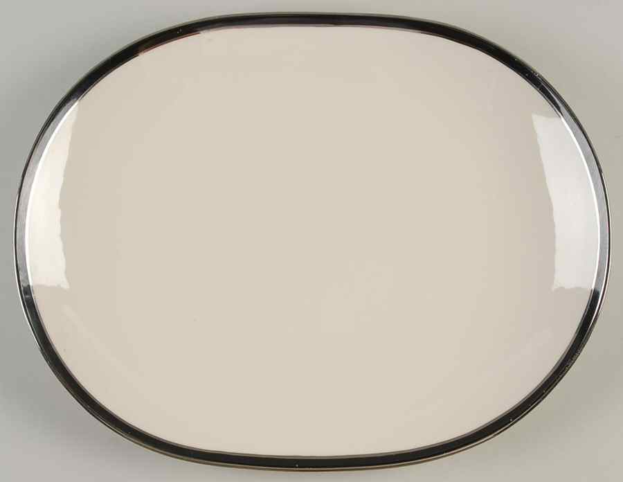 Ebony 12" Oval Serving Platter by American Manor-1