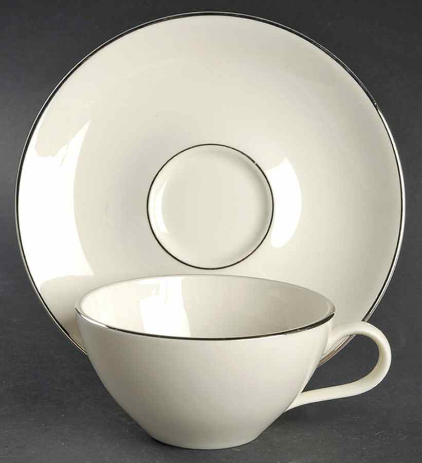 Etude Flat Cup & Saucer Set by American Manor-1