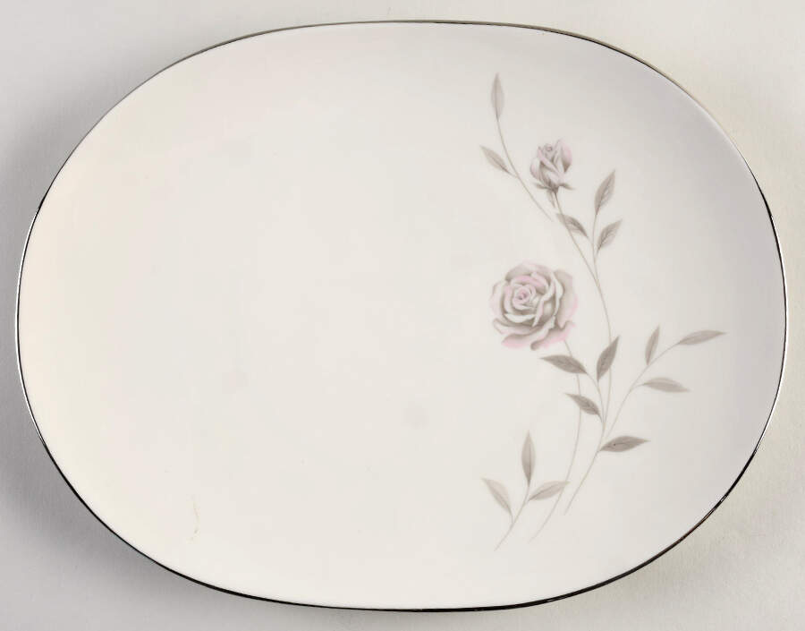 Evening Rose 13" Oval Serving Platter by American Manor-1