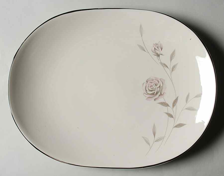 Evening Rose 12" Oval Serving Platter by American Manor-1