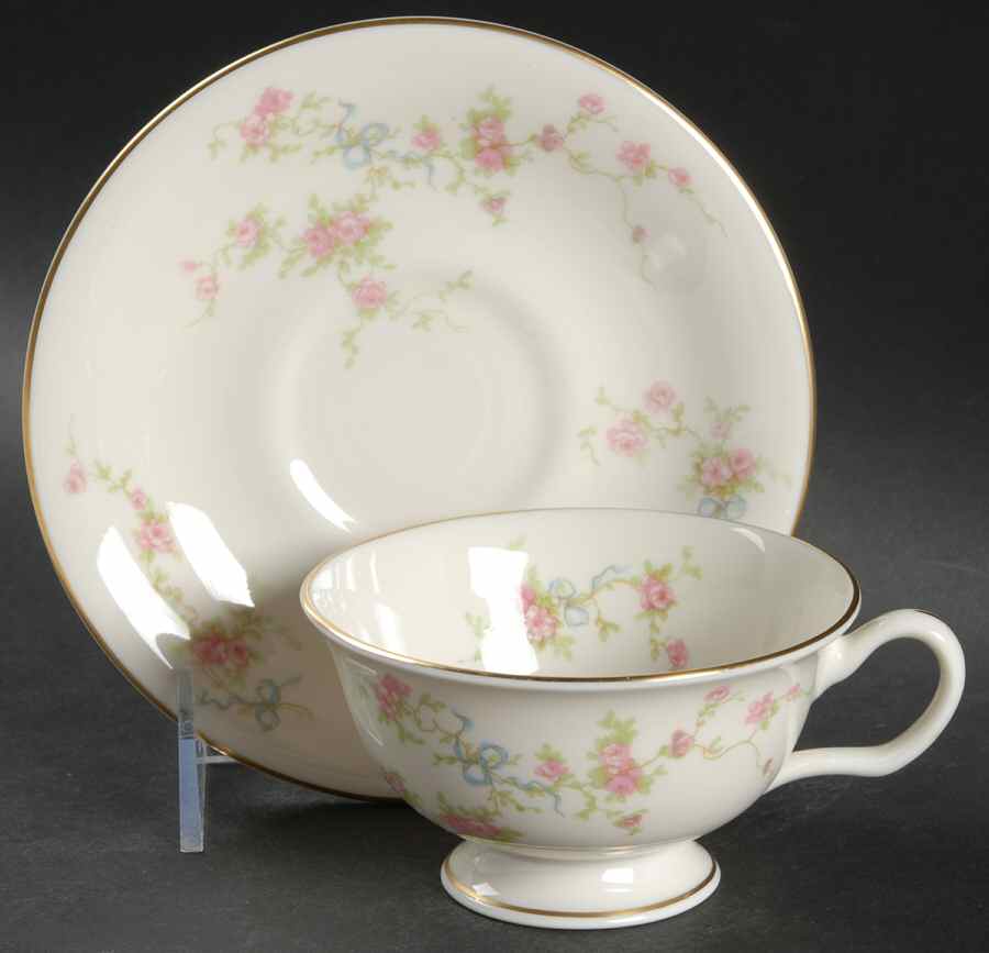 Roxanne Footed Cup & Saucer Set by American Manor-1
