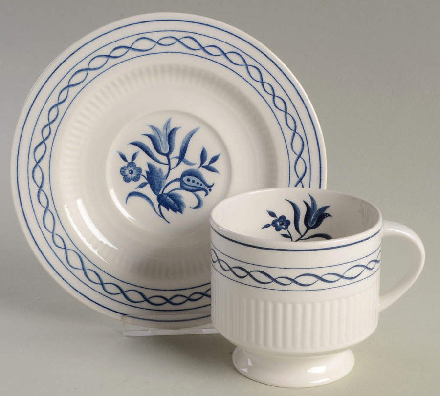 Concord Footed Cup & Saucer Set by Amcrest-1