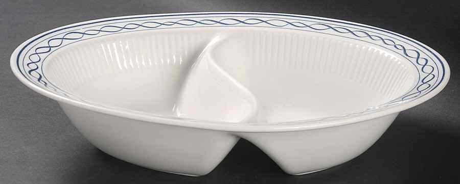 Concord 11" Oval Divided Vegetable Bowl by Amcrest-1