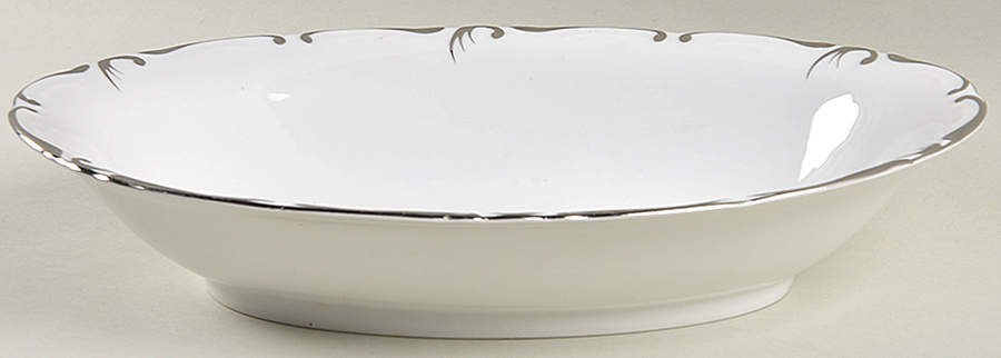 Imperial Platinum 10" Oval Vegetable Bowl by Amcrest-1
