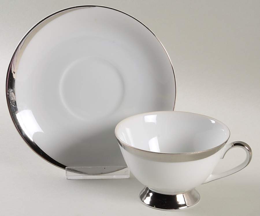 Lido Footed Cup & Saucer Set by Amcrest-1