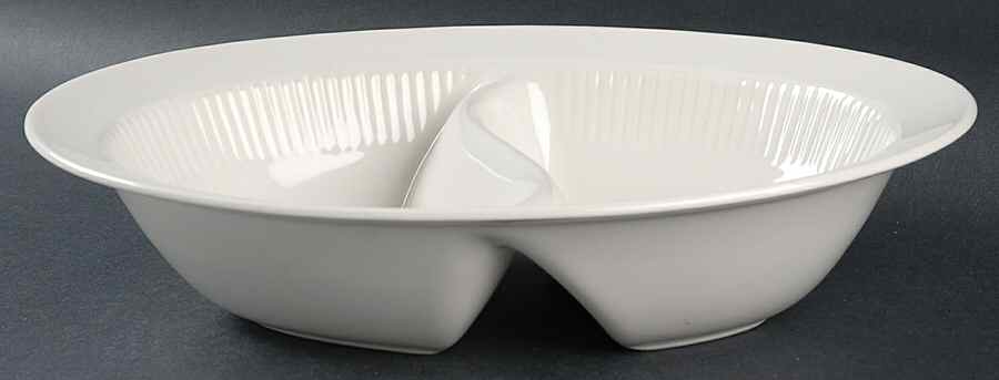 Madison 11" Oval Divided Vegetable Bowl by Amcrest-1