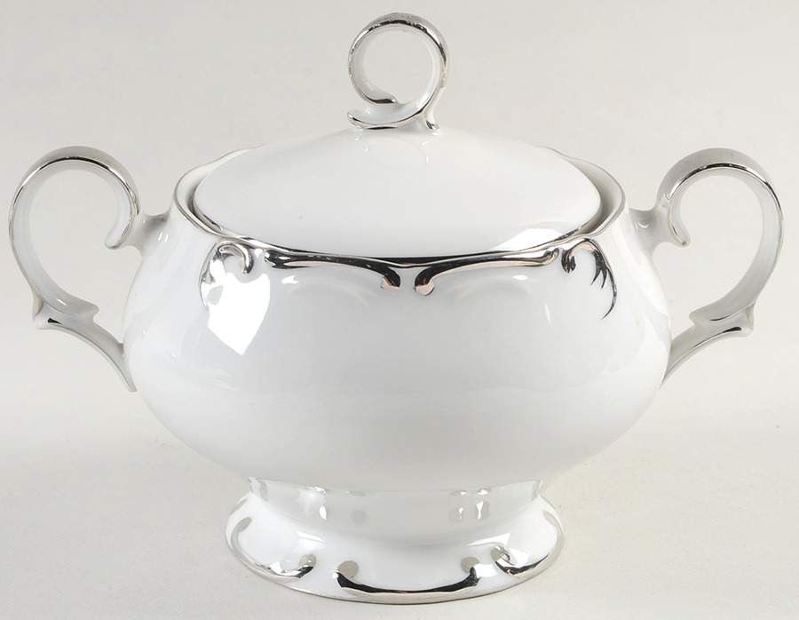 Majestic Platinum Sugar Bowl & Lid by Amcrest-1