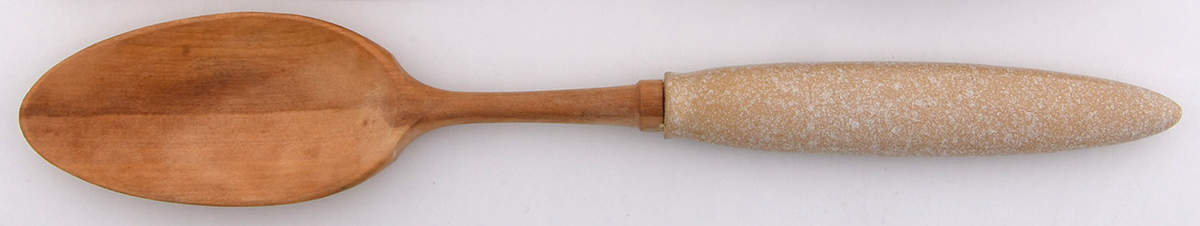 Oriental Rose Salad Serving Spoon with Wood Bowl by Amcrest-1
