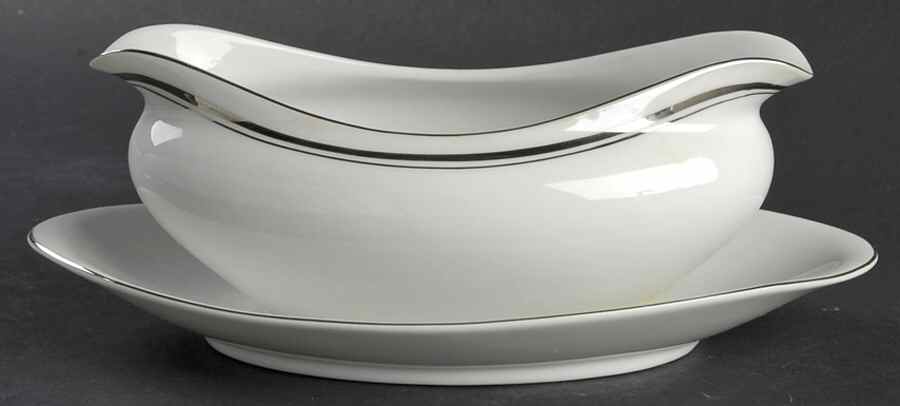 Pearl Mist Gravy Boat with Attached Underplate by Amcrest-1