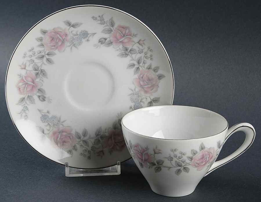 Rosemary Flat Cup & Saucer Set by Amcrest-1