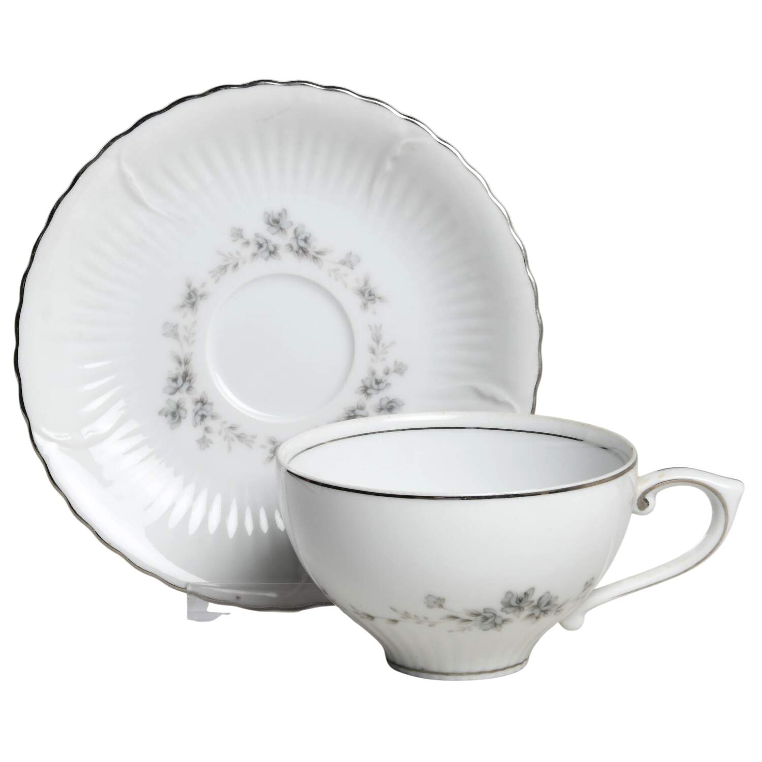 Rosalie Flat Cup & Saucer Set by Amcrest-1