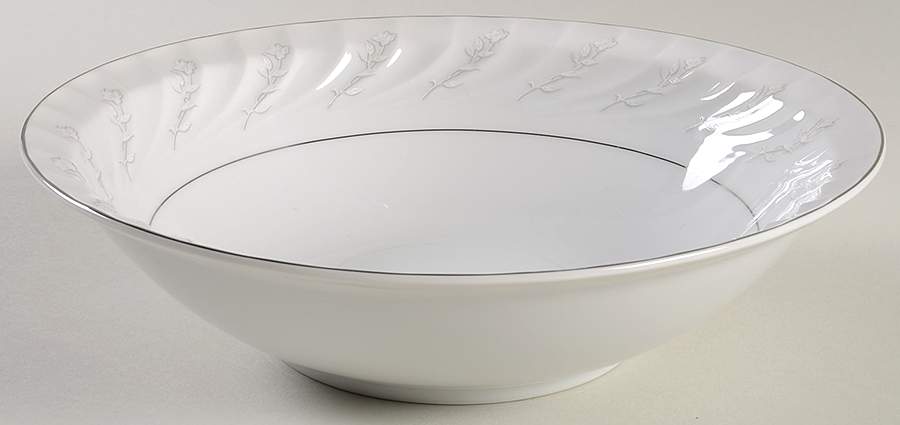 Snow Rose 9" Round Vegetable Bowl by Amcrest-1