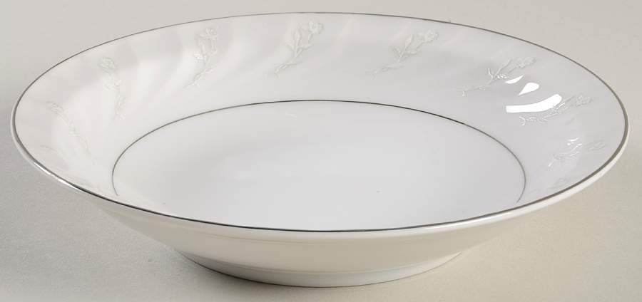 Snow Rose Rim Fruit/Dessert (Sauce) Bowl by Amcrest-1