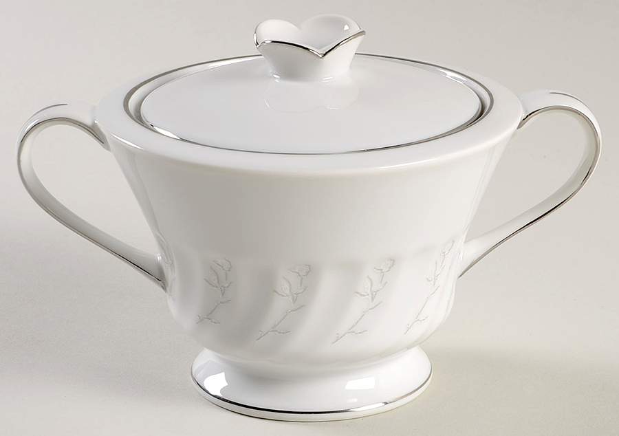 Snow Rose Sugar Bowl & Lid by Amcrest-1