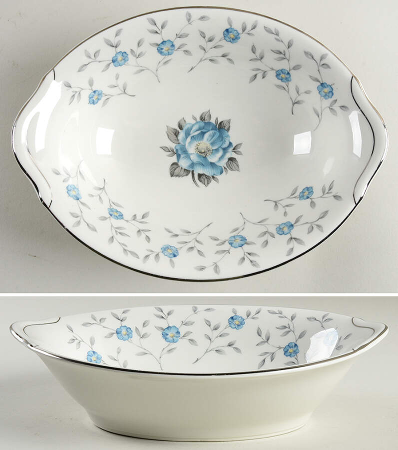Blue Lace 9" Oval Vegetable Bowl by Ancestral - Am Hostess-1