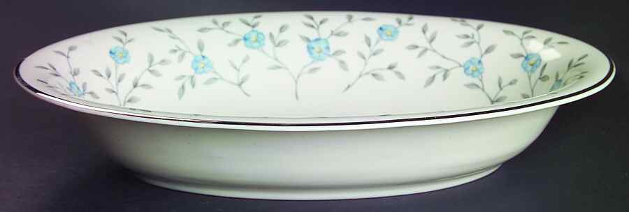 Blue Lace 11" Oval Vegetable Bowl by Ancestral - Am Hostess-1