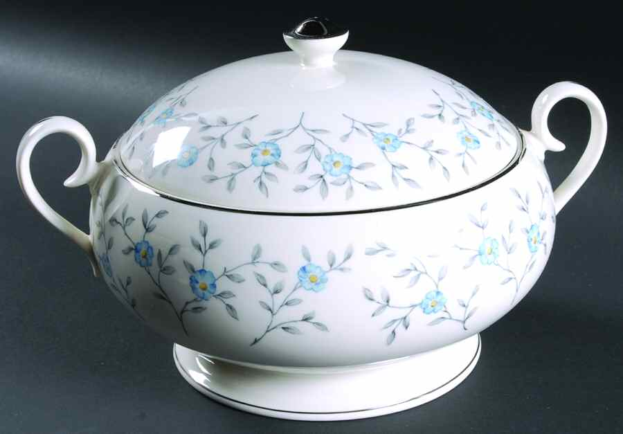 Blue Lace Round Covered Vegetable by Ancestral - Am Hostess-1