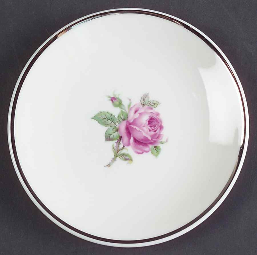 Manor Rose (Platinum Trim) Coaster by Ancestral - Am Hostess-1