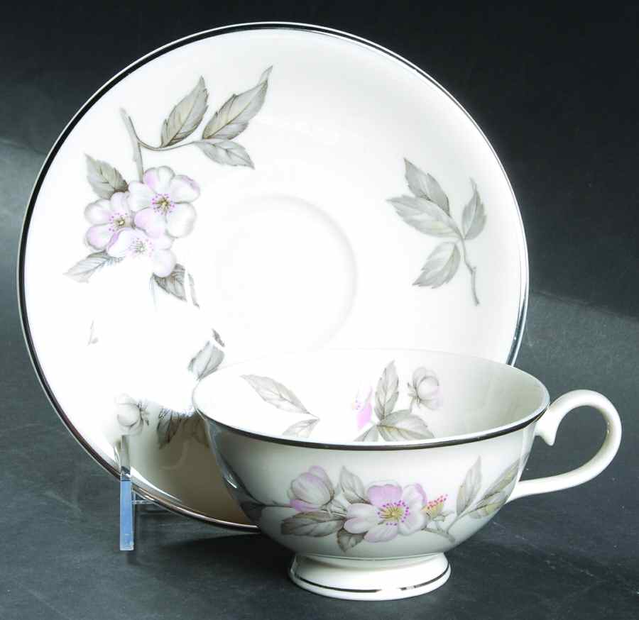 Spring Glory Footed Cup & Saucer Set by Ancestral - Am Hostess-1