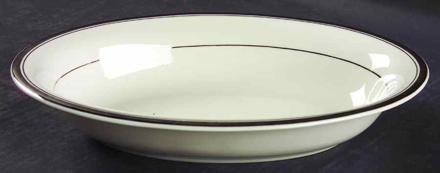 Wedding Band (Platinum Band) 11" Oval Vegetable Bowl by Ancestral - Am Hostess-1