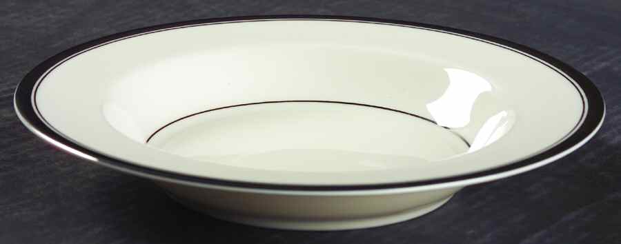 Wedding Band (Platinum Band) Rim Soup Bowl by Ancestral - Am Hostess-1